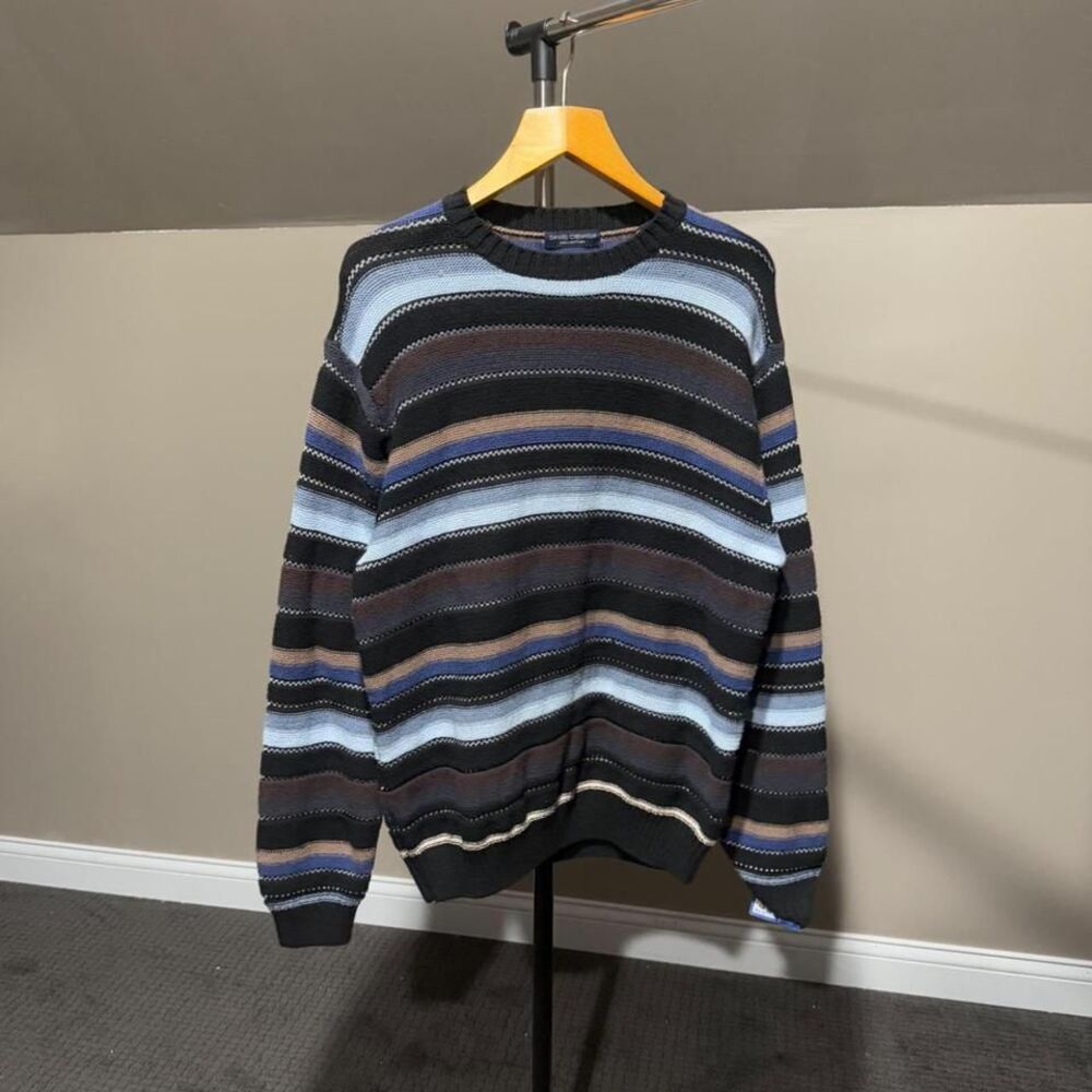 Vintage Coogi Style Multi Color Knit Sweater